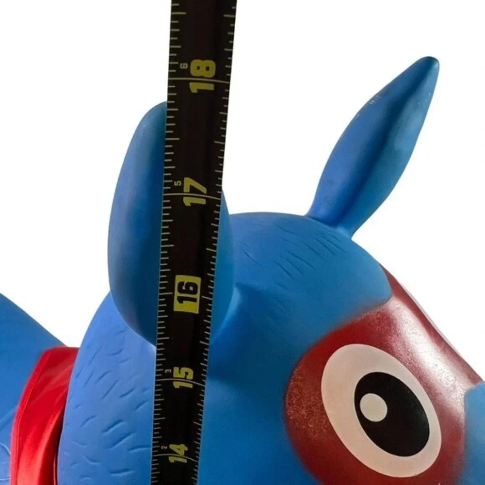 Superhero Waddle Blue Dog Inflatable Bouncy Ball Hopper Ride Cape 19